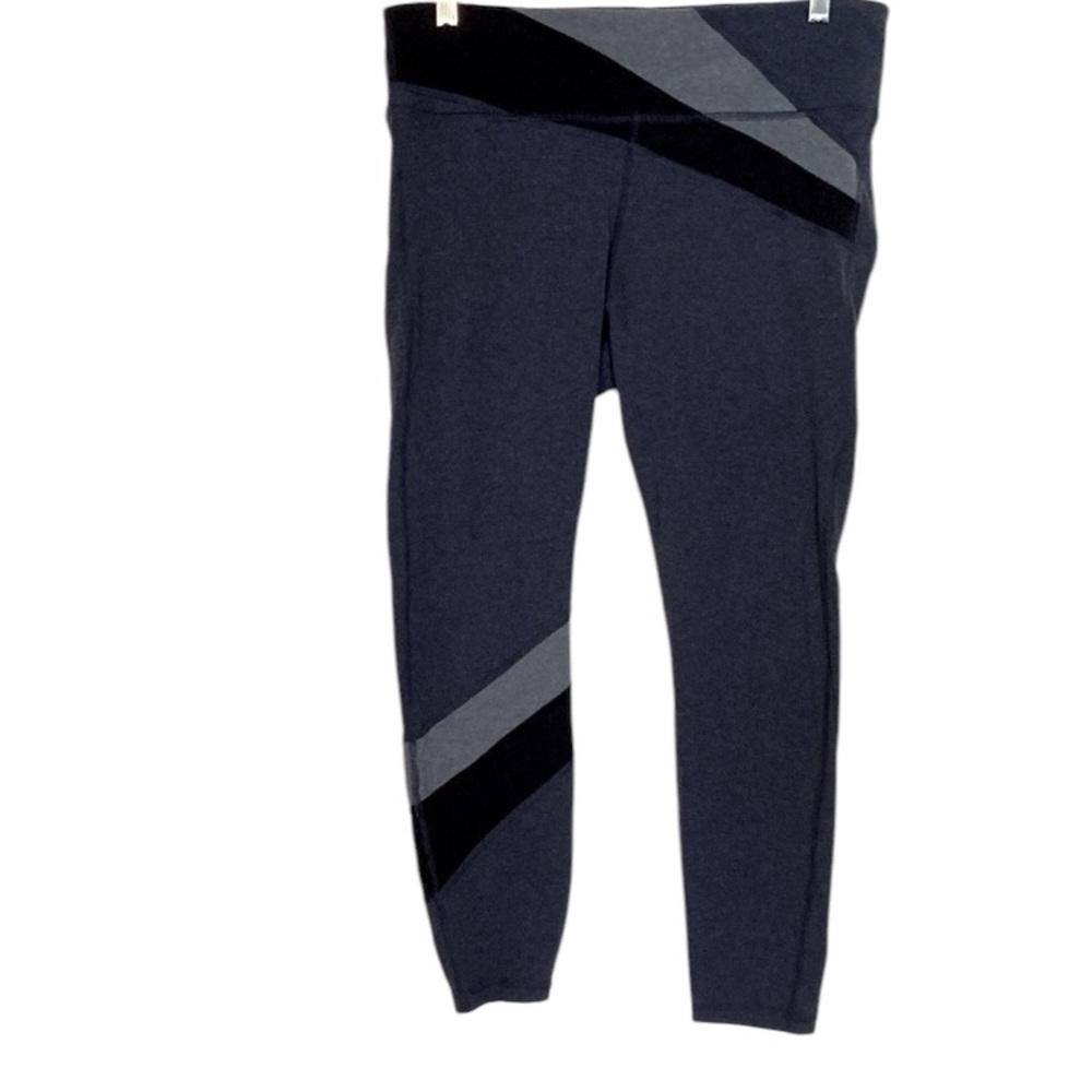 Gap Fit Cropped Leggings, Blue Striped, Large